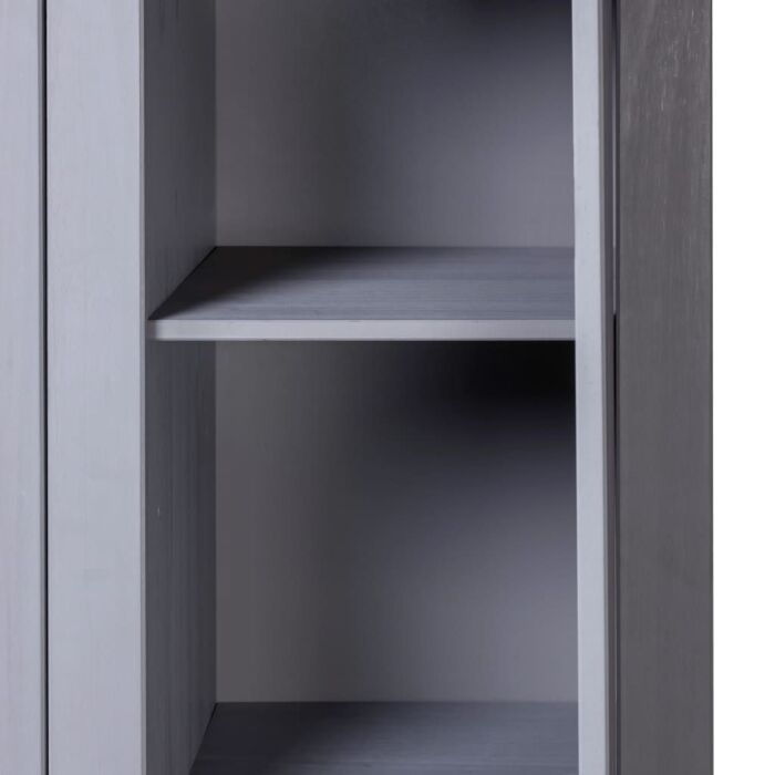 Vidaxl 3-door Wardrobe Grey 118x50x171.5 Cm Pine Panama Range