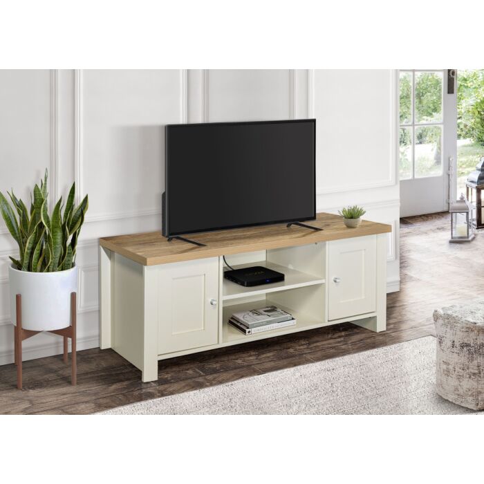 Highgate Large Tv Unit Cream & Oak
