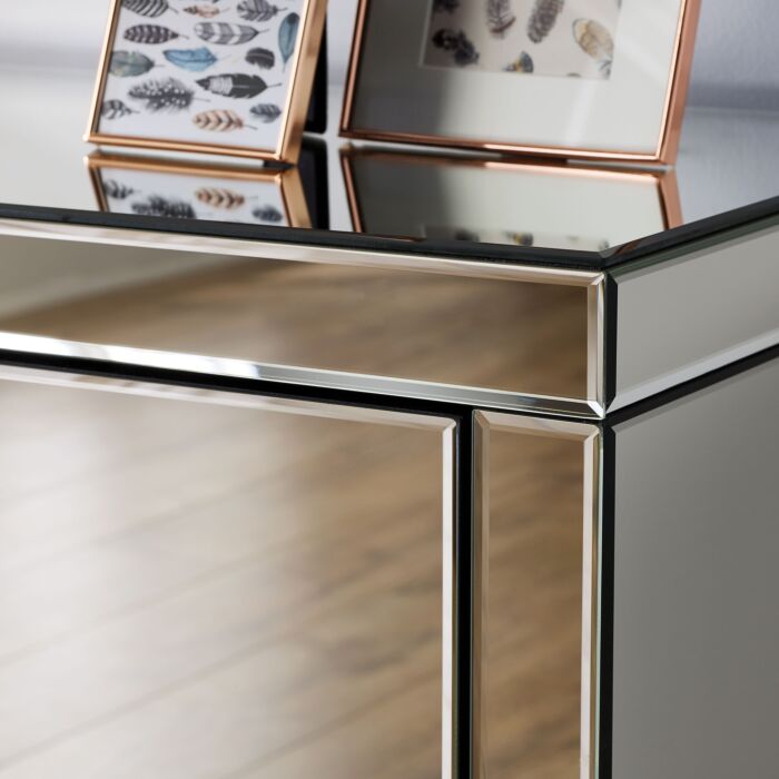 Seville 2 Drawer Bedside Mirrored