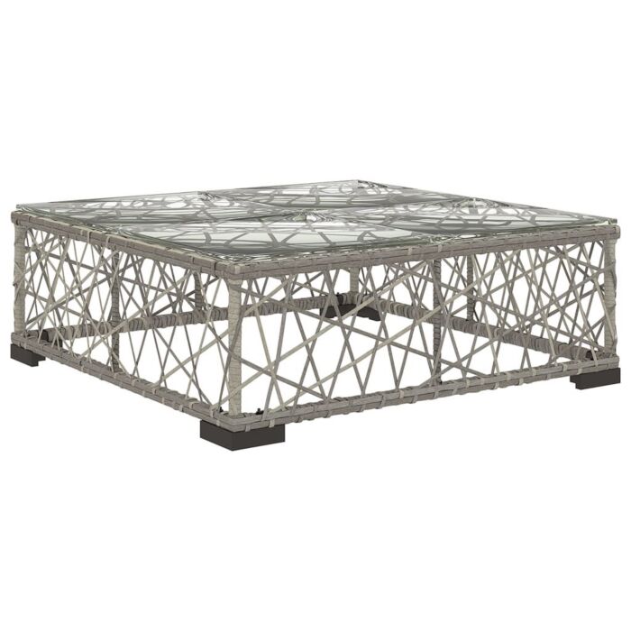 Vidaxl 5 Piece Garden Lounge Set With Cushions Poly Rattan Grey