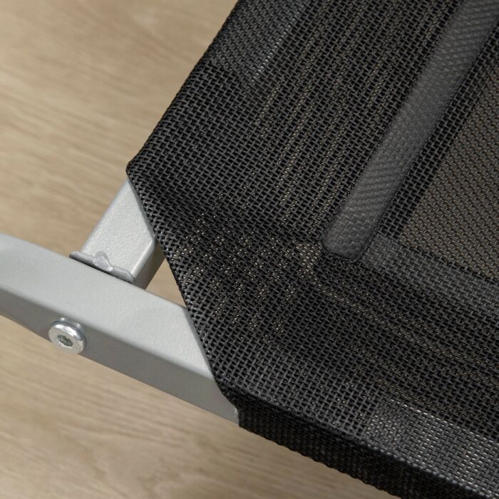 Pawhut Elevated Pet Bed Cooling Raised Cot-style Bed For Large Medium Sized Dogs With Non-slip Pads Breathable Mesh Fabric, 110 X 75 X 20 Cm - Black