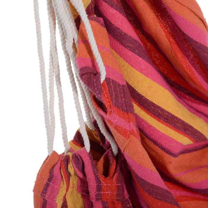 Outsunny Outdoor Hammock Hanging Rope Chair Garden Yard Patio Swing Seat Wooden W/ High Quality Cotton Cloth And Ropes (red)
