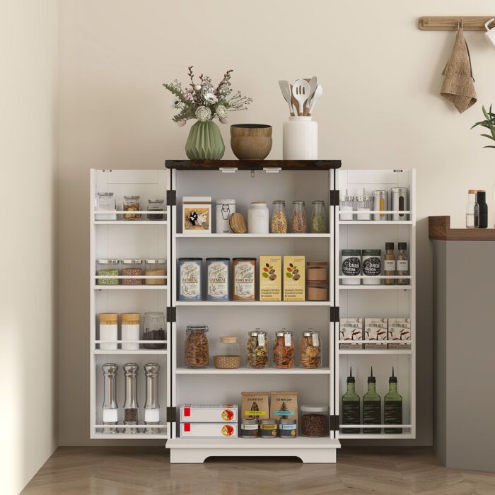 Homcom Multi-storage Farmhouse Style Cabinet - White