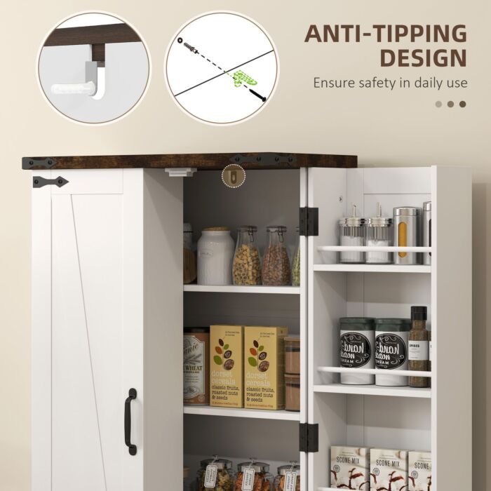 Homcom Multi-storage Farmhouse Style Cabinet - White