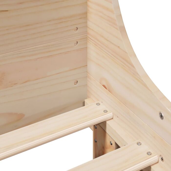 Vidaxl Bed Frame Without Mattress 150x200 Cm King Size Solid Wood Pine