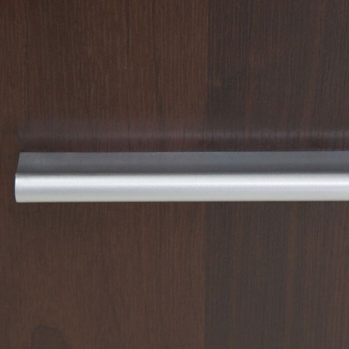 Imperial Tall Glazed 1 Door 2 Drawer Narrow Cabinet In Dark Mahogany Melamine