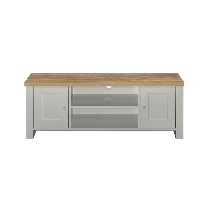 Highgate Large Tv Unit Grey & Oak