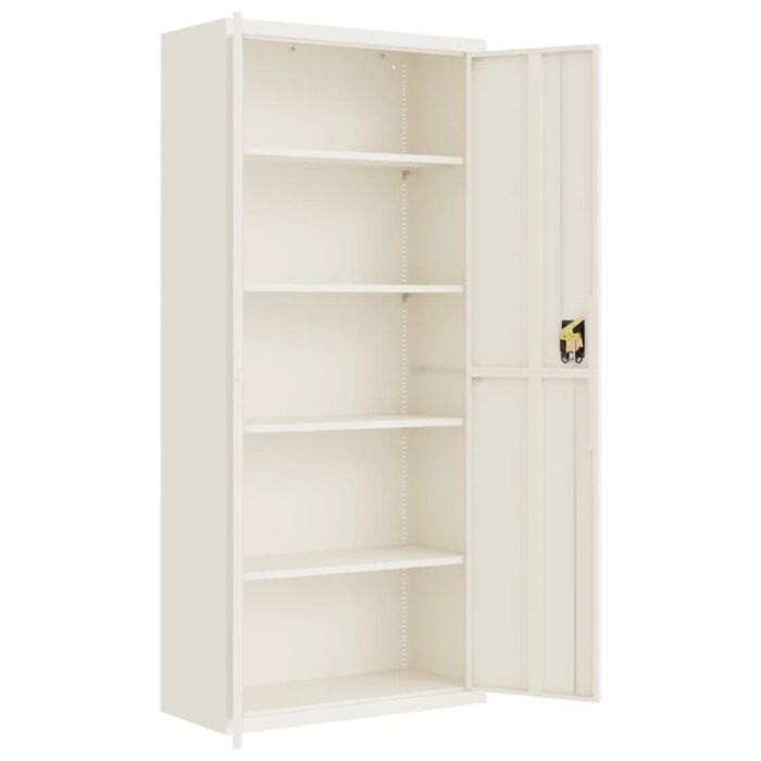 Vidaxl File Cabinet White 90x40x200 Cm Steel