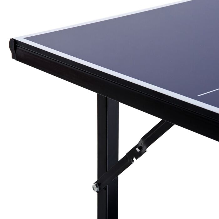 Homcom Folding Mini Table Tennis/ping Pong Table Set-black/blue
