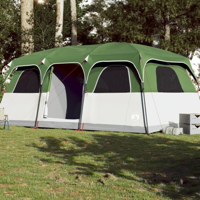Vidaxl Family Tent Cabin 9-person Green Waterproof