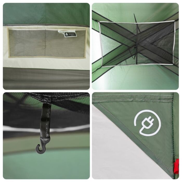 Vidaxl Family Tent Cabin 9-person Green Waterproof