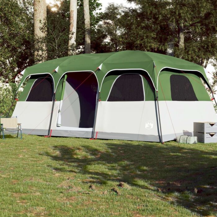 Vidaxl Family Tent Cabin 9-person Green Waterproof