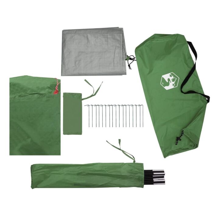 Vidaxl Family Tent Cabin 9-person Green Waterproof