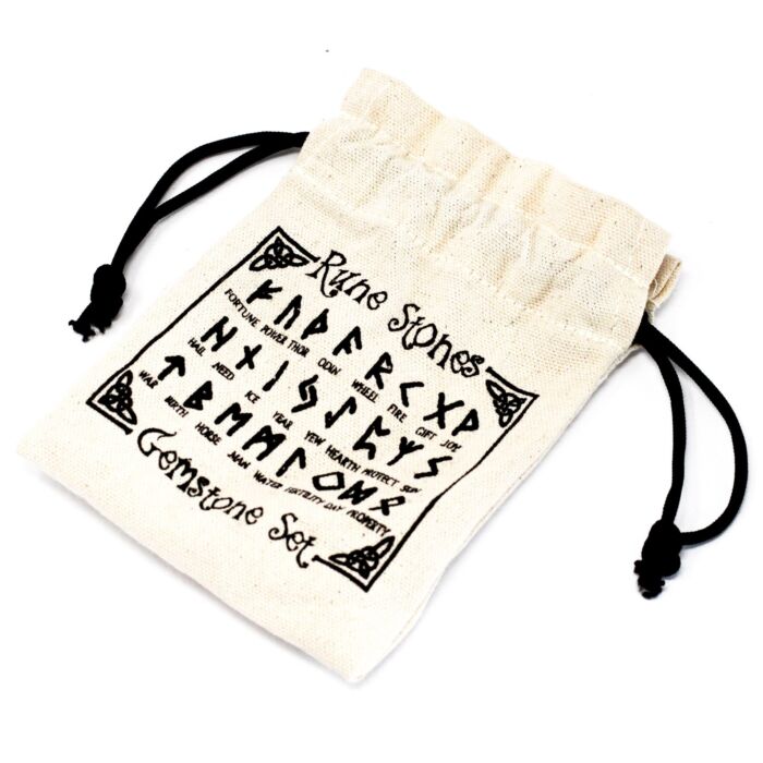 Runes Stone Set In Pouch - Lapis