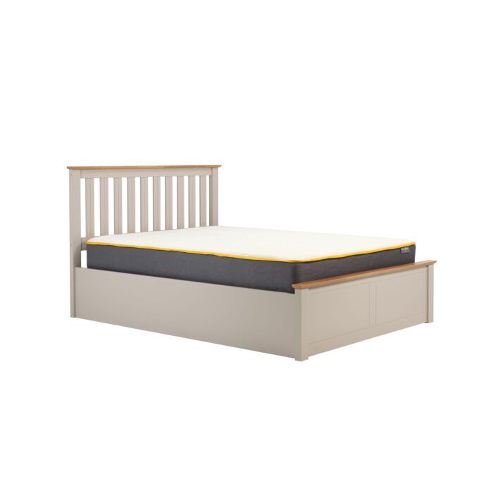 Phoenix Double Ottoman Bed Pearl Grey