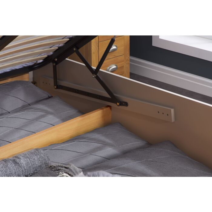 Phoenix Double Ottoman Bed Pearl Grey