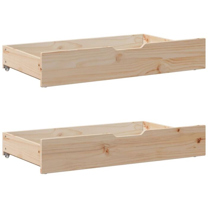 Vidaxl Daybed With Drawers Without Mattress 90x200 Cm Solid Wood