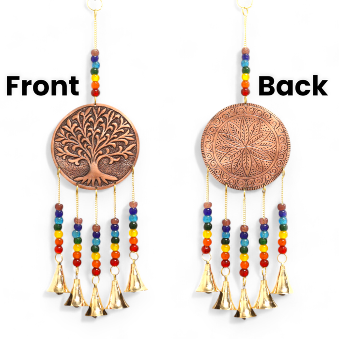Indian Chimes - Med Tree Of Life - Chakra Beads 5 Bells