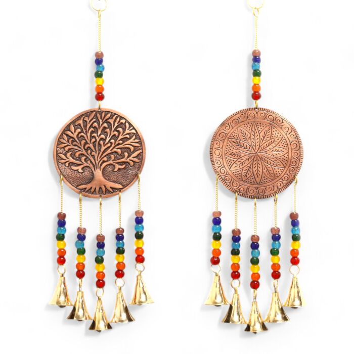 Indian Chimes - Med Tree Of Life - Chakra Beads 5 Bells