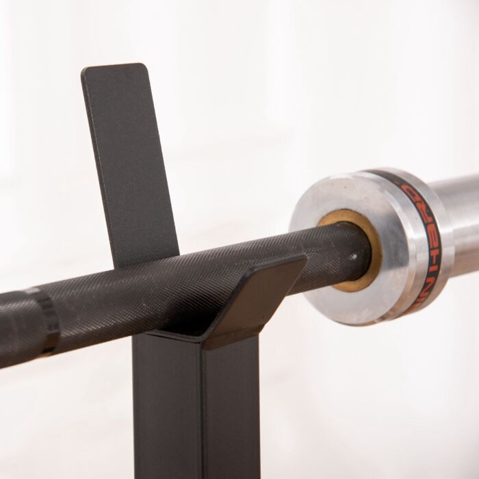 Homcom Heavy Duty Weight Bar Barbell Squat Stand Barbell Rack Spotter, For Home, Gym - Black