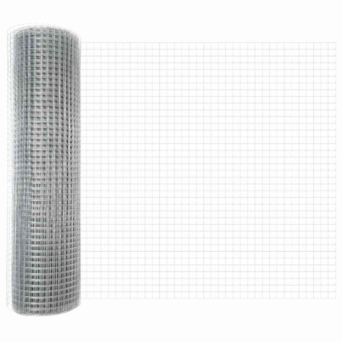 Vidaxl Welded Wire Fence With 13 Spike Posts 0.5x50m Galvanised Steel