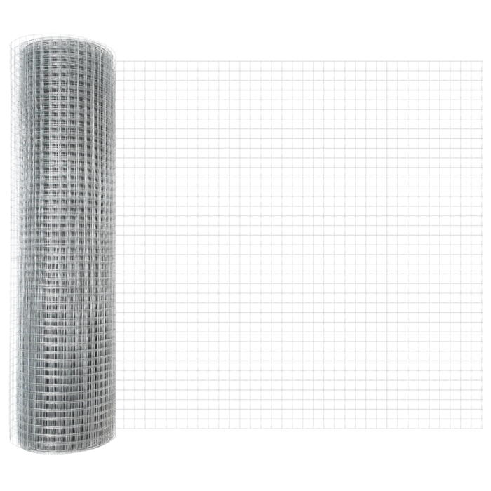 Vidaxl Welded Wire Fence With 13 Spike Posts 0.5x50m Galvanised Steel