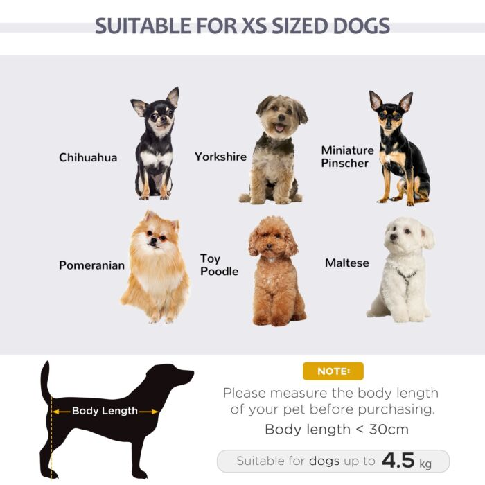 Pawhut Dog Sofa Bed For Xs-sized Dogs, Pet Sofa Cat Sofa With Soft Cushion, Washable Cover, Removable Legs, Wooden Frame - Black