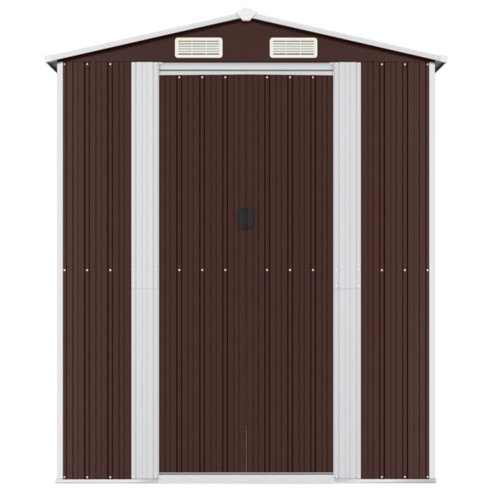 Vidaxl Garden Shed Dark Brown 192x274x223 Cm Galvanised Steel