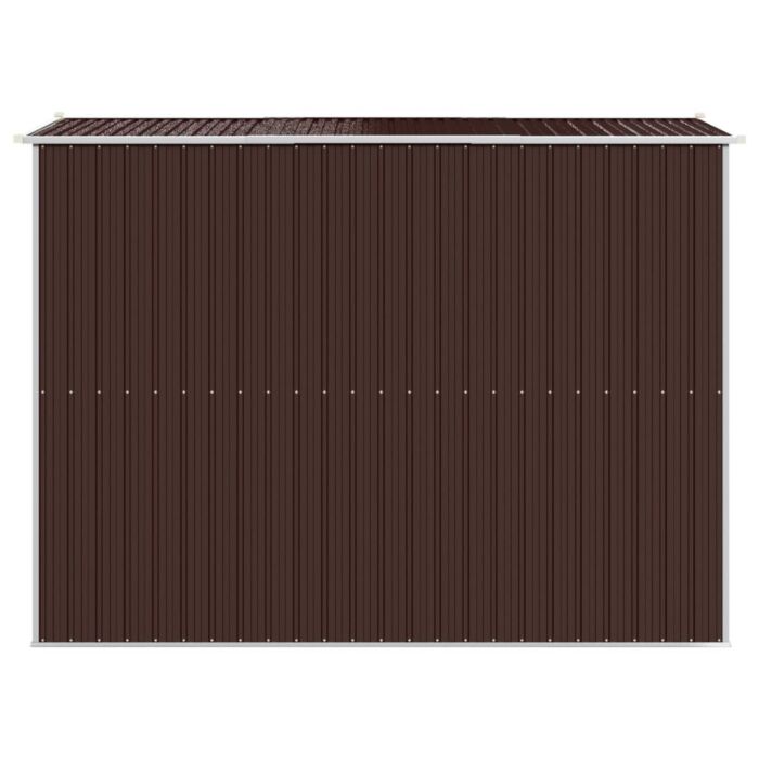 Vidaxl Garden Shed Dark Brown 192x274x223 Cm Galvanised Steel