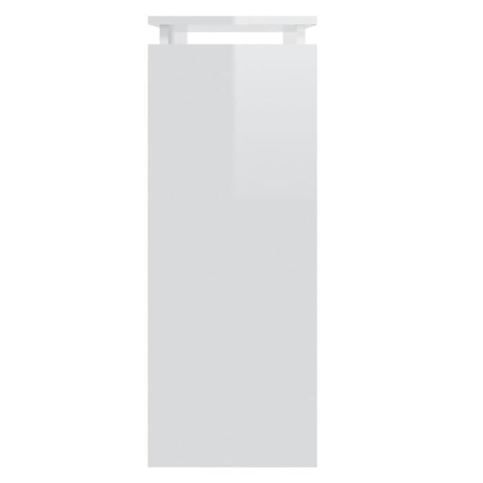Vidaxl Console Table High Gloss White 80x30x80 Cm Engineered Wood