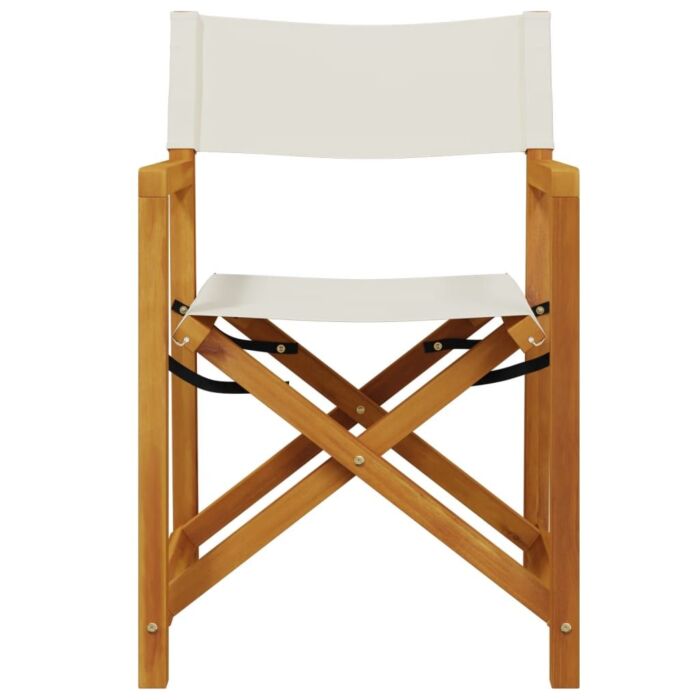 Vidaxl 8 Piece Folding Garden Chairs Cream White Fabric