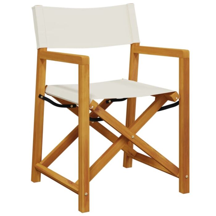 Vidaxl 8 Piece Folding Garden Chairs Cream White Fabric