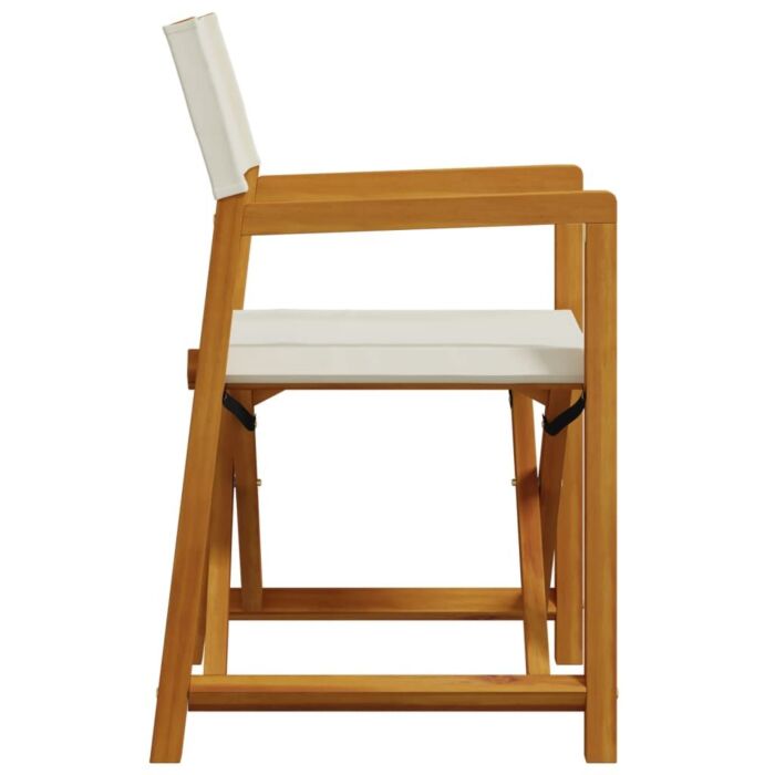 Vidaxl 8 Piece Folding Garden Chairs Cream White Fabric