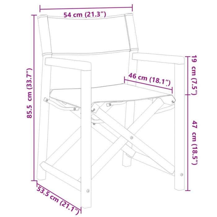 Vidaxl 8 Piece Folding Garden Chairs Cream White Fabric