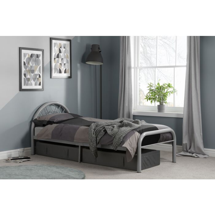 Solo Single Bed Silver