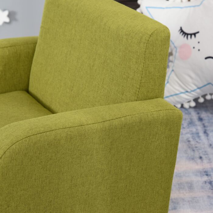 Homcom Children Armchair Mini Sofa Wood Frame Anti-slip Legs High Back