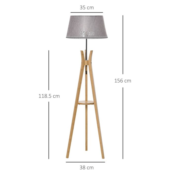 Homcom tripod store floor lamp