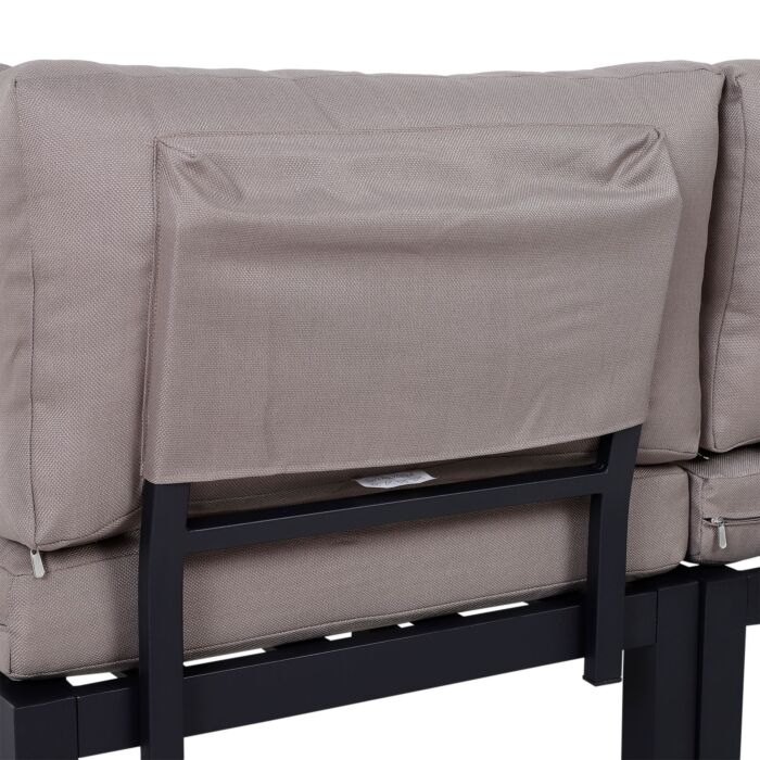 Outsunny 3-piece Aluminium Frame Outdoor Garden Furniture Set Mixed Grey