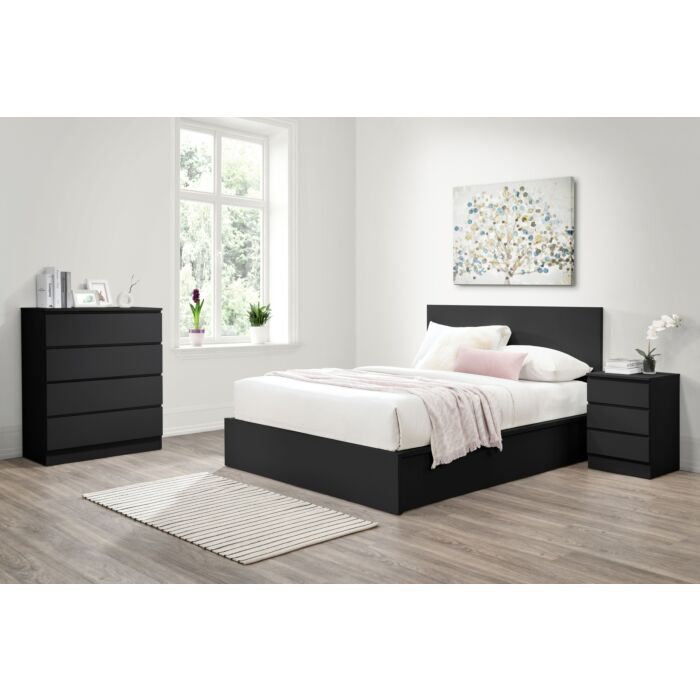 Oslo King Ottoman Bed Black