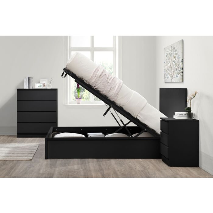 Oslo King Ottoman Bed Black