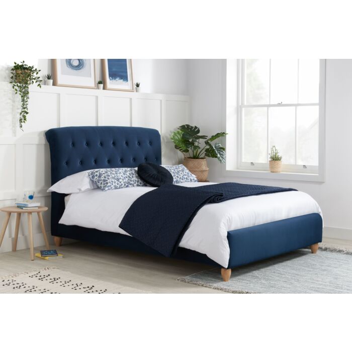 Brompton Small Double Bed Blue