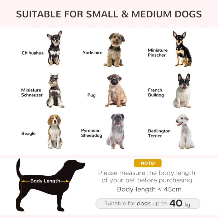 Pawhut Dog Sofa Bed, Elevated Dog Couch For Medium And Small Dogs, With Soft Cushion, Removable And Washable Cover, Grey