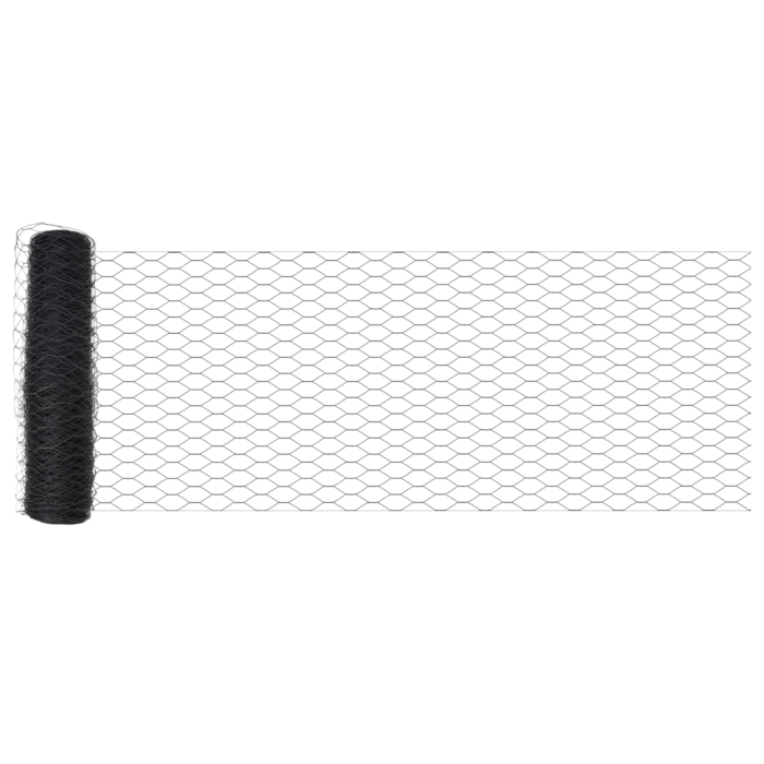 Vidaxl Hexagon Fence Grey 0.5x100 M Steel, Vidaxl Fence Posts With Base Plates 13 Pcs Ø32mm 70cm Galvanised Steel