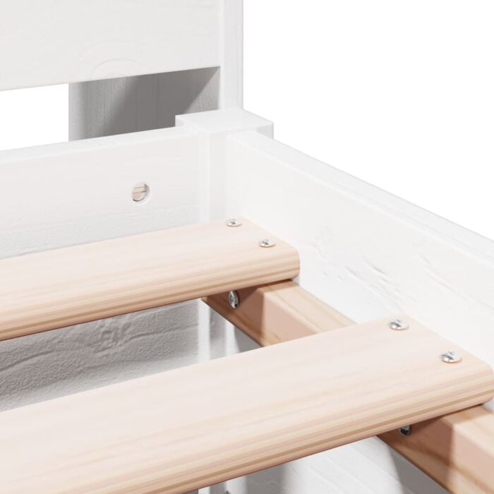 Vidaxl Bookcase Bed Without Mattress White 200x200 Cm Solid Wood Pine