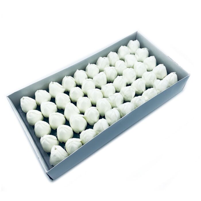 Craft Soap Flower - Med Tulip - Ivory - Pack Of 10