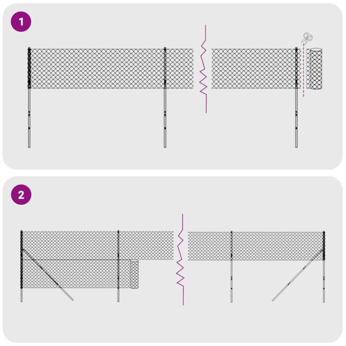 Vidaxl Wire Mesh Fence With Spike Anchors Green 2.2x25 M