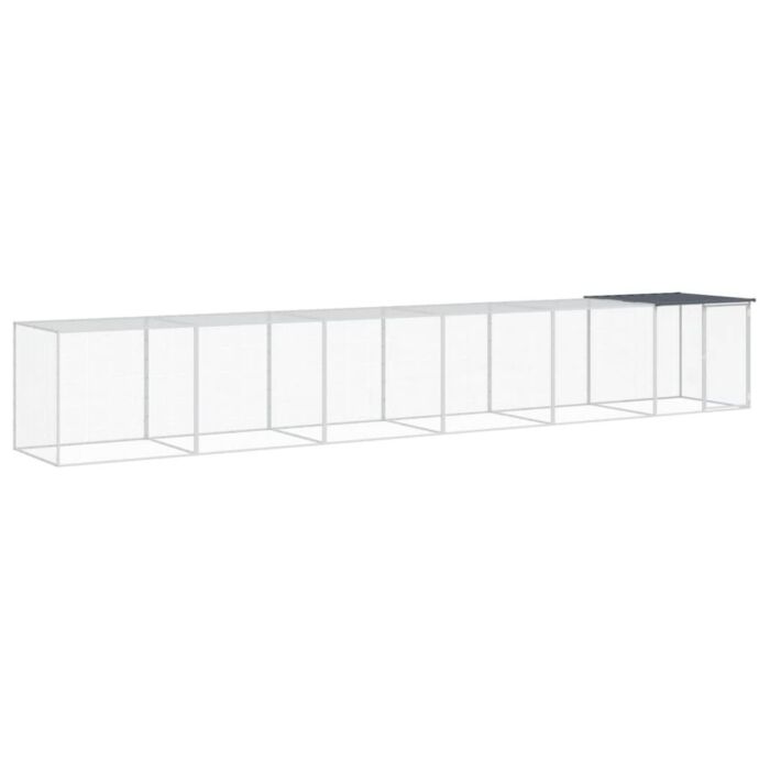 Vidaxl Chicken Cage With Roof Anthracite 603x98x90 Cm Galvanised Steel
