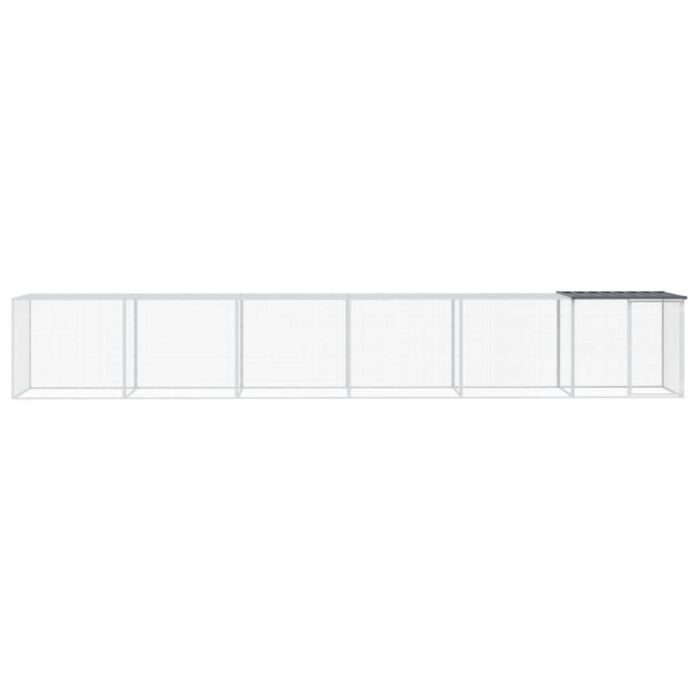 Vidaxl Chicken Cage With Roof Anthracite 603x98x90 Cm Galvanised Steel