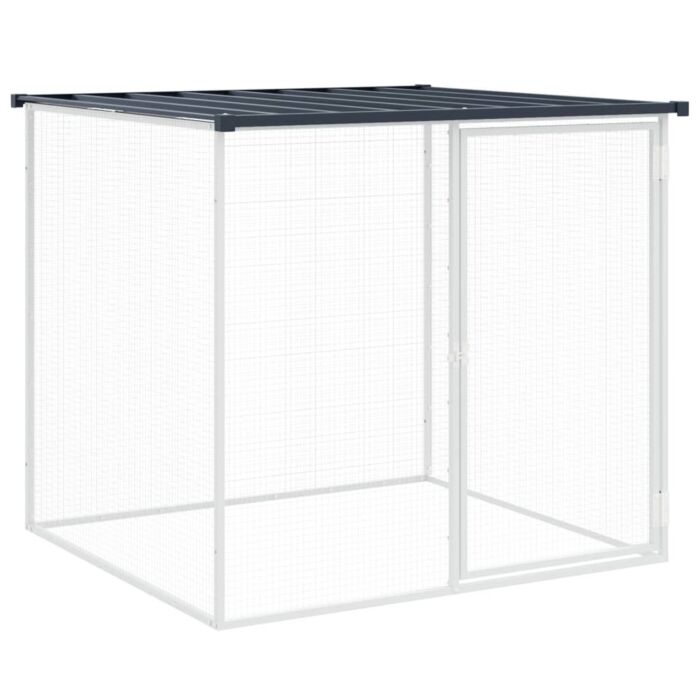 Vidaxl Chicken Cage With Roof Anthracite 603x98x90 Cm Galvanised Steel