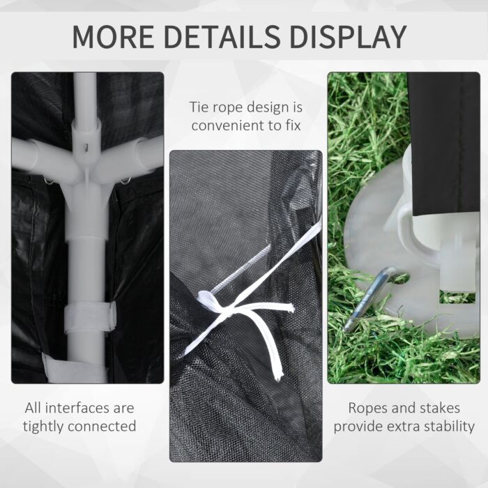 Outsunny 4 X 3 M Party Tent Wedding Gazebo Outdoor Waterproof Pe Canopy Shade With Panel